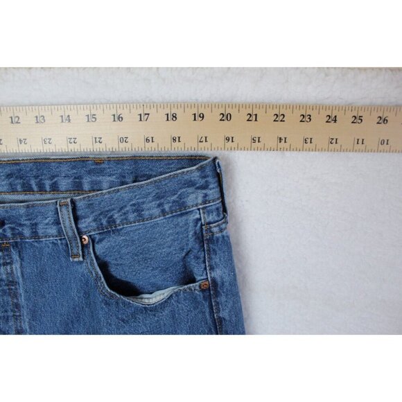 Levi's 501 Jeans Mens 40 x 30 Button Fly Workwear Denim Classic Straight Leg - Picture 4 of 10